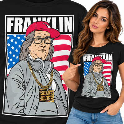 KOSZULKA ŚMIESZNA DAMSKA FRANKLIN RAPER